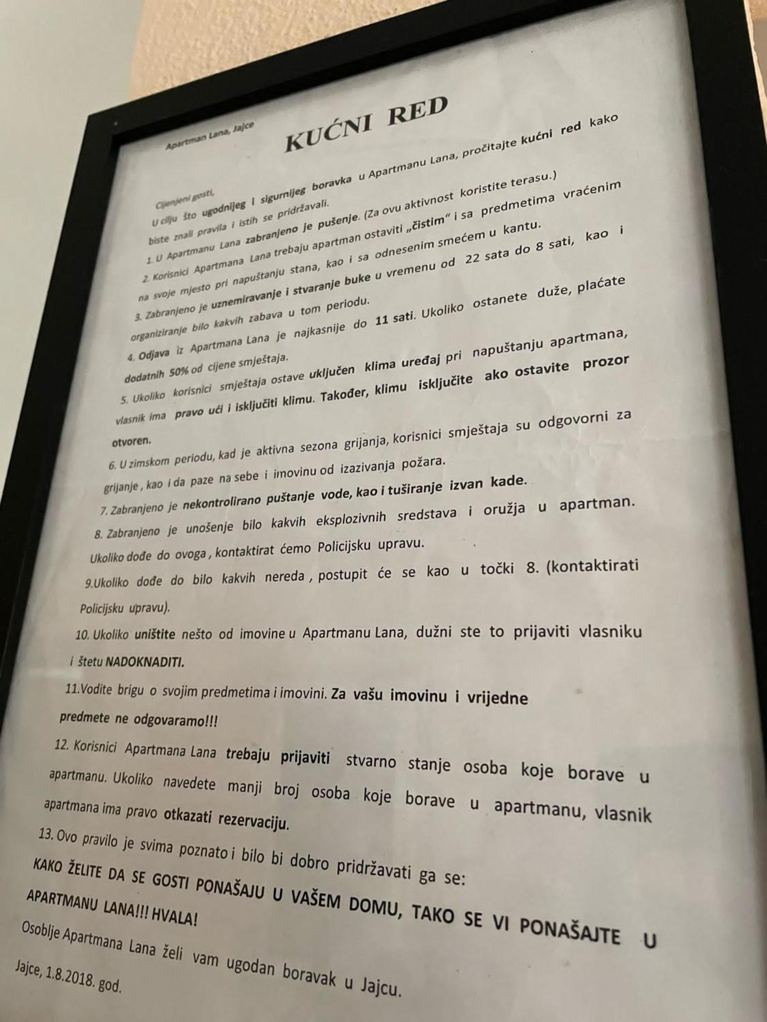 Apartman Lana Jajce Buitenkant foto